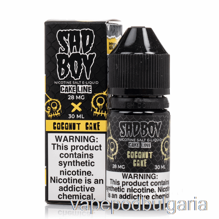 Vape 10000 Дръпки Coconut Cake - Sadboy Salts - 30ml 48mg